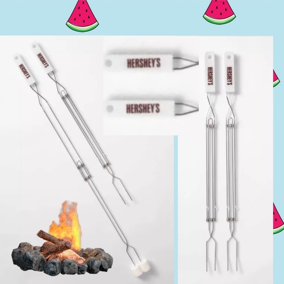 Other - Hershey's 2pk Extension Fork Grill Tools - Silver